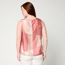 "As Is" MarlaWynne Printed Woven Sleeveless Top