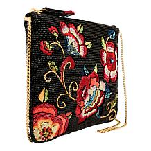 "As Is" Mary Frances Hand-Beaded Mini Crossbody Handbag