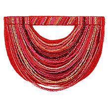 "As Is" Mary Frances Hand-Beaded Multistrand Crossbody Clutch
