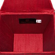 "As Is" Mary Frances Scarlet Bloom Hand-Beaded Top Handle Bag