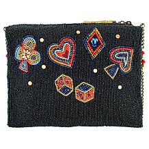 "As Is" Mary Frances Well Suited Hand-beaded Crossbody Handbag