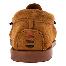 "As Is" Minnetonka® Braided Suede Boat Moccasin