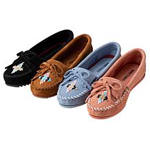 "As Is" Minnetonka® Nizhoni Hand-Beaded Suede Moccasin