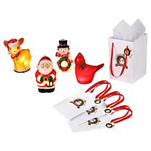 "As Is" Mr. Christmas Blow Mold Lit Christmas Character Tree Ornaments