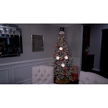 "As Is" Mr. Christmas Blow Mold Lit Snowflake Ornament Set of 4