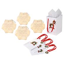 "As Is" Mr. Christmas Blow Mold Lit Snowflake Ornament Set of 4