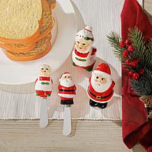 "As Is" Mr. Christmas Salt & Pepper Shakers with Spreaders Set