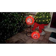"As Is" Mr. Christmas Set of 2 12" LED Blow Mold Ornaments