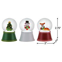 "As Is" Mr. Christmas Set of 3 Nostalgic LED Snow Globes