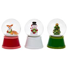 "As Is" Mr. Christmas Set of 3 Nostalgic LED Snow Globes