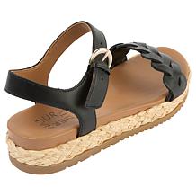 "As Is" Naturalizer Neila Leather Espadrille Sandal