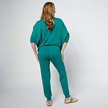 "As Is" Nina Leonard 2-piece 3/4-Sleeve Tunic and Pant Set 