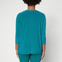 "As Is" Nina Leonard Drop Shoulder Dolman Tunic