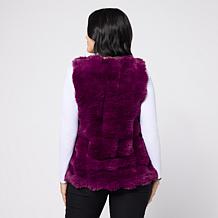 "As Is" Nina Leonard Faux Fur Vest with Pockets