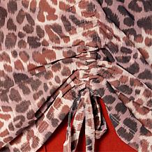 "As Is" Nina Leonard Long Sleeve Power Mesh Top