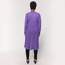 "As Is" Nina Leonard Long Sleeve Rib Knit Cardigan