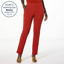 "As Is" Nina Leonard Narrow Leg Pant with Stud Detail
