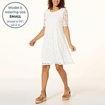 "As Is" Nina Leonard Novelty Burnout Dress