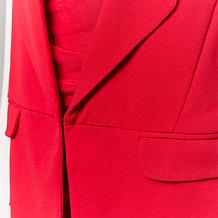 "As Is" Nina Leonard Stretch Crepe Blazer Vest