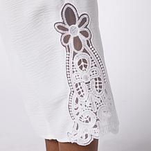 "As Is" Nina Leonard Textured Weave Crop Pant