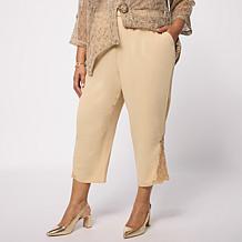 "As Is" Nina Leonard Textured Weave Crop Pant