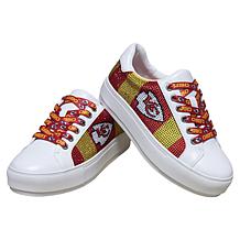 "As Is" Officially Licensed NFL Lace-Up Sparkle Sneaker by Cuce Shoes