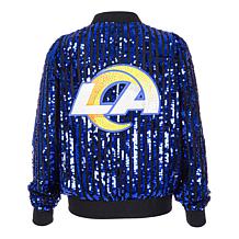 "As Is" Officially Licensed NFL Women's Sequin Jacket by Cuce - Rams