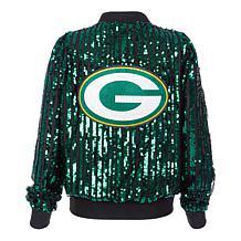 "As Is" Officially Licensed NFL Women's Sequin Jacket by Cuce - Pac...