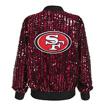 "As Is" Officially Licensed NFL Women's Sequin Jacket by Cuce - 49ers