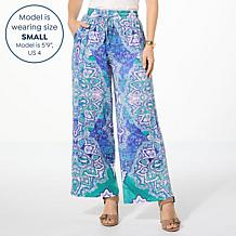 "As Is" One World Printed Pull-On Colada Pant