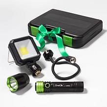 "As Is" OneClik Interchangeable Rechargeable Flashlight Kit with St...