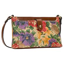 "As Is" Patricia Nash Aimee Vintage Distressed Leather or Canvas Cr...