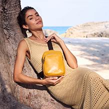 "As Is" Patricia Nash Andros Leather Sling Bag