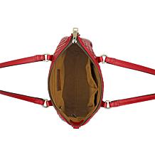 "As Is" Patricia Nash Brenna Woven Leather Satchel