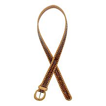 "As Is" Patricia Nash Calais Floral Design Tooled Leather Belt