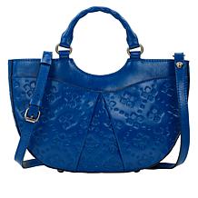 Sassy Jones Dot Croco Embossed Satchel 20235588 HSN