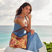 "As Is" Patricia Nash Lilia Leather Hobo Crossbody with Braided Handle