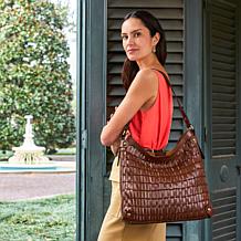 "As Is" Patricia Nash Lyana Leather Slouchy Shoulder Bag