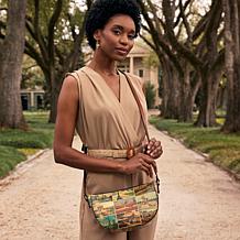 "As Is" Patricia Nash Melanie Leather Crescent Hobo Crossbody Bag