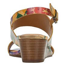 "As Is" Patricia Nash Mirella Leather Wedge Sandal