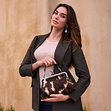 "As Is" Patricia Nash Vione Cavalino Haircalf Leather Frame Bag