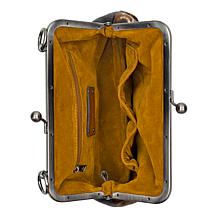 "As Is" Patricia Nash Vione Cavalino Haircalf Leather Frame Bag