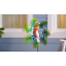 "As Is" Plow & Hearth 43" Tropical Leaves Wind Spinner