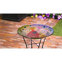 "As Is" Plow and Hearth Glass Bird Bath