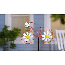 "As Is" Plow and Hearth Metal Bicycle Wind Spinner Garden Stake
