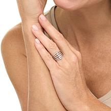 "As Is" Radiance by Absolute™ 1.46ctw Mixed Cut 5-Row Illusion Ring