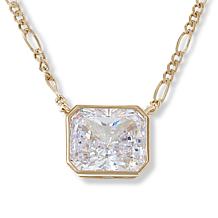 "As Is" Radiance by Absolute™ 18.60ct Gold-Pltd Radiant Cut Drp Ncklce