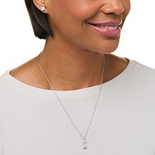 "As Is" Radiance by Absolute™ 3-Stone Pendant & Solitaire Earrings Set