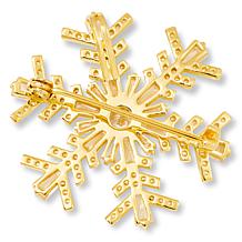 "As Is" Radiance by Absolute™ 7.88ctw Snowflake Pin/Pendant with Chain
