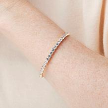 "As Is" Radiance by Absolute™ Sterling Silver Round Stone Bngle Braclt